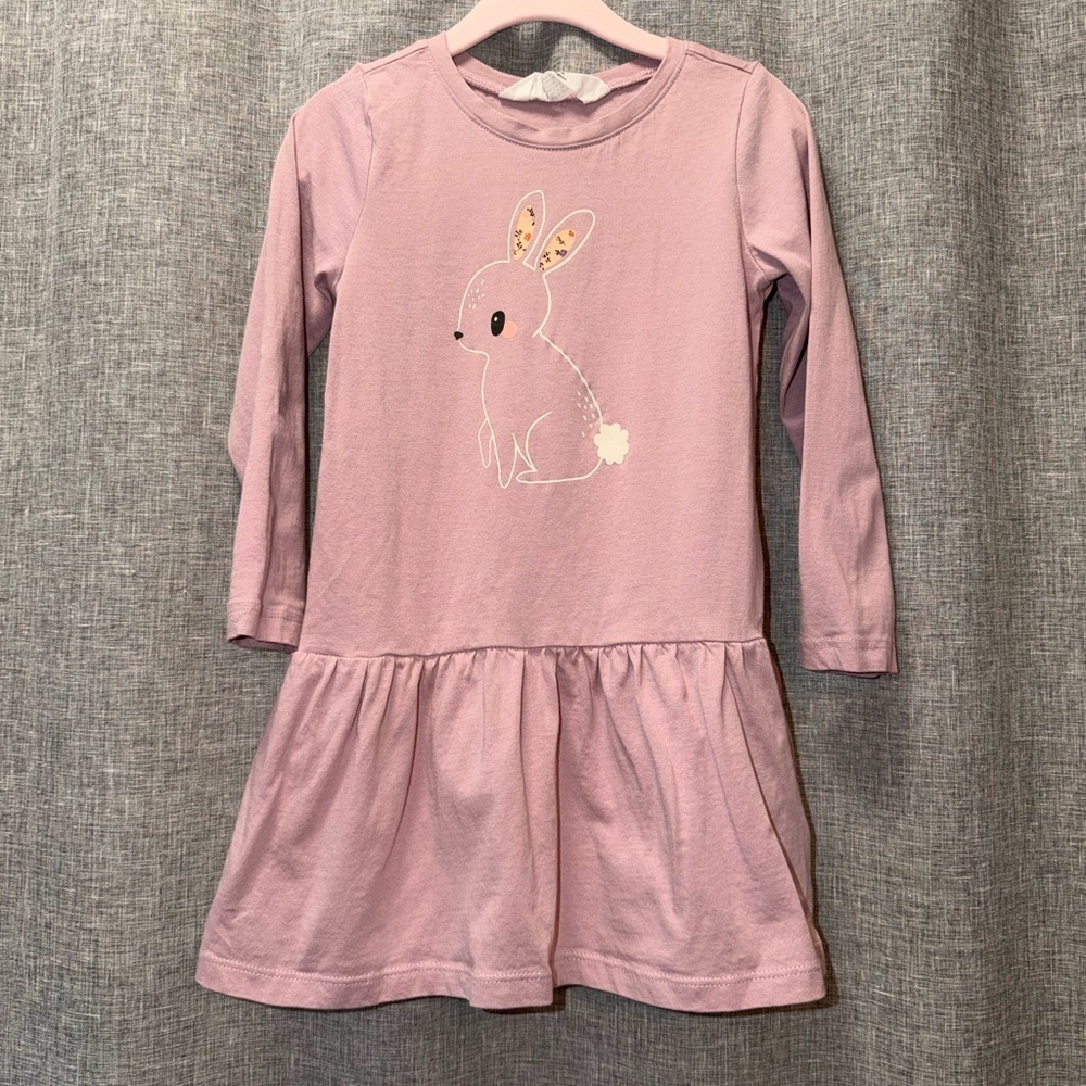 H&M Light Purple Bunny Kids Dress 3T